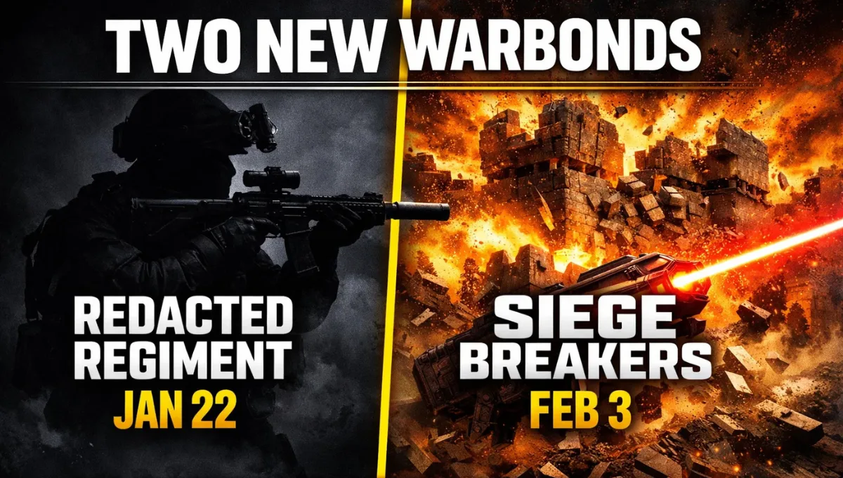 Helldivers 2 New Warbonds January 2026: Redacted Regiment Stealth & Siege Breakers Fortress Breaking Guide