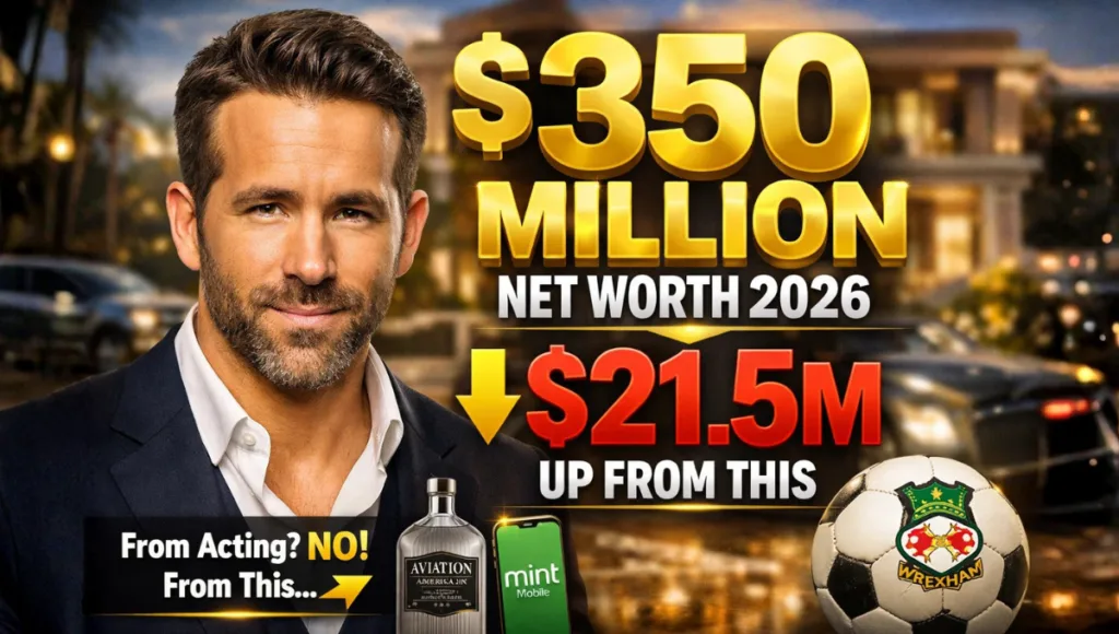 Ryan Reynolds Net Worth 2026: $350 Million Built on Deadpool, Aviation Gin $122M Payday, and Smart Investments